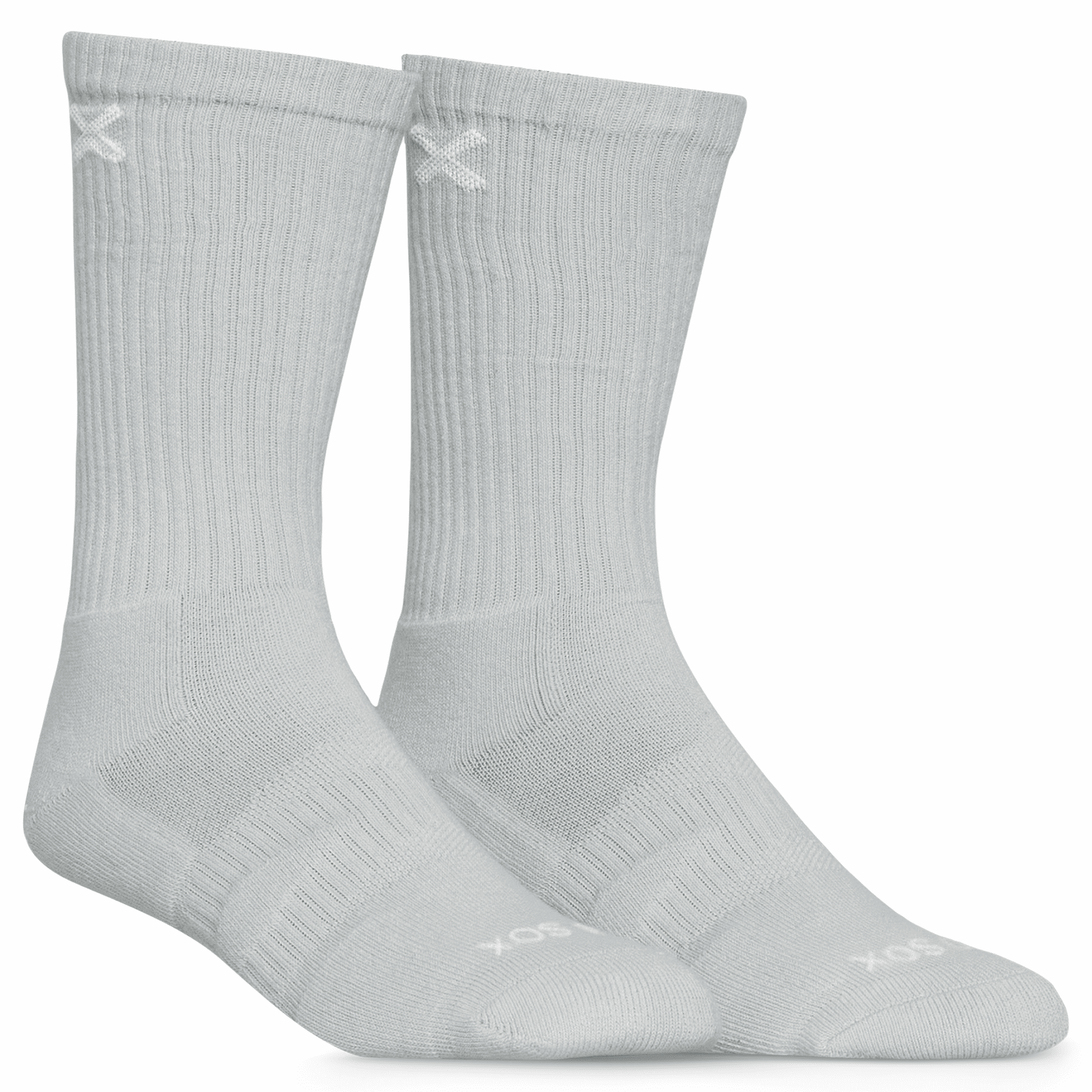 ODD SOX – Basix Tonal Ash Gray Crew Socks – Large – Soft Cotton Blend Athletic Everyday Socks for