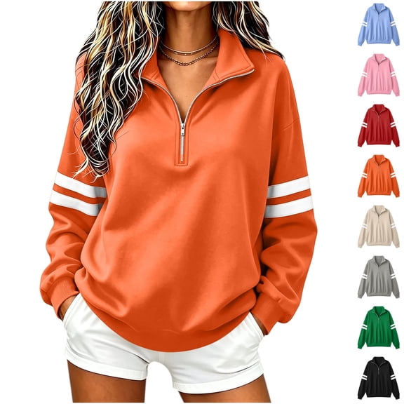 cocolona Fall Sweatshirts for Women Half Zip Pullover Long Sleeve Trendy Casual Tops