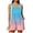 Dark Blue, variant on Sentmoon Sleeveless Rompers for Women Overalls Sleeveless with Print Button Down Loose Fit Spaghetti Strap Plus Size Jumpsuits for Women with Pockets Summer for Going out and Concert