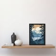 thumbnail image 2 of Lake View in Rainforest Landscape Illustration Artwork Framed Wall Art Print A4, 2 of 4