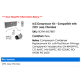 thumbnail image 2 of A/C Compressor Kit - Compatible with 2001 Jeep Cherokee, 2 of 2