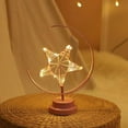 thumbnail image 3 of Lámpara de escritorio LED romántica en forma de estrella, con alimentación a pilas o USB, ideal para sala de estar u oficina. batería rosa 3x AA, 3 of 9