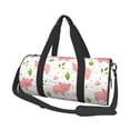 thumbnail image 2 of Xecao Funny Little Pigs print Round Travel Duffel Bag is a foldable gym bag with an inner pocket, perfect for travel sports, 2 of 8