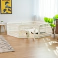 thumbnail image 3 of IRIS 24" Dog Playpen - Pet Exercise Pen with Door - 4 to 8 Panel Sizes, White, 3 of 8