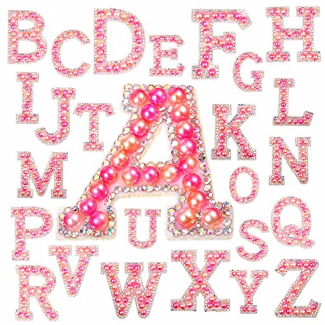 Parches de letras Injueey adorno de costura brillante Tipo 1