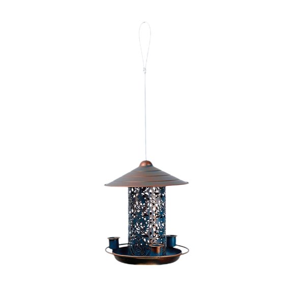 YIKA Outdoor Iron Shape Feeder Hanging Hollow Pattern Feeding Feeder Bird Feeders Outdoor