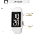 thumbnail image 7 of Square Men's and Women's Leisure Sports Digital Watch Multifunctional Sports Watch Digital Dial Waterproof LED Watch Fashion Minimalist Design, 7 of 7