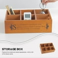 thumbnail image 4 of OULII Storage and Organization Box Chocolate Wood Simple Design Home Use 1Pack, 4 of 6