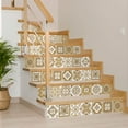 thumbnail image 5 of Mi Alma Brown White Floral Peel & Stick Tiles - Vinyl Backsplash 8x8, 5 of 10