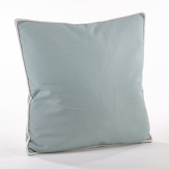 Saro Lifestyle Cord Trim Solid Throw Pillow
