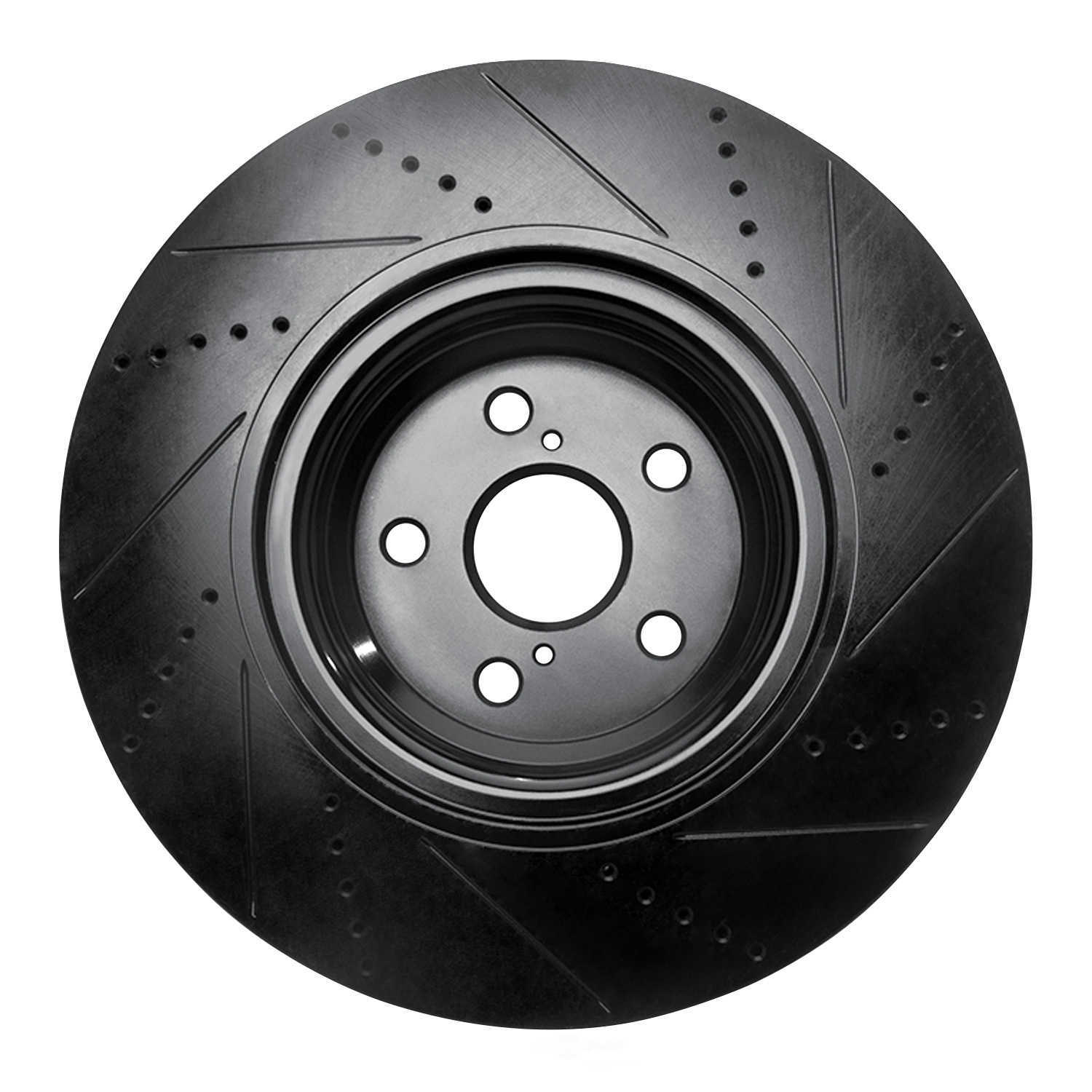 Dynamic Friction Company 633-75031D DFC Brake Rotor - Drilled And Slotted - Black