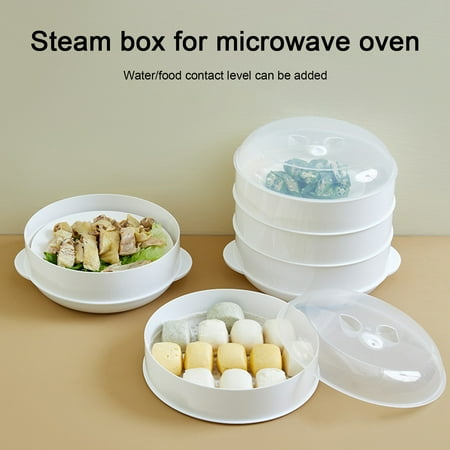 

Yesbay Microwave Steamer Ergonomic Handle Food Grade Vegetable Food Steamer Kitchenware Supplies