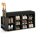 thumbnail image 1 of Gymax Shoe Storage Bench w/Umbrella StandPadded Seat Adjustable & Removable Shelves, 1 of 10