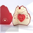 thumbnail image 3 of RENACLIPY Paper 3D Heart Greeting Card Red for Invitations Thanksgiving and Wedding Wishes, 3 of 8