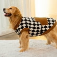 thumbnail image 6 of comerut Dog Clothes Checked Pattern Two-leg Design Dog Clothing with Pockets Soft Warm Comfortable Pet Pullover Pet Supplies, 6 of 7