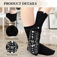 thumbnail image 6 of Non Slip Socks for Women, PUTUO Grippy Socks, Cotton Cozy Breathable Loose Fit Top Crew Socks, Ideal for Yoga, Pilates, Barre, Hospital, 5 Pairs, Size 6-9, 6 of 6
