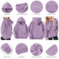 thumbnail image 3 of Girl Hoodies Fleece Jacket Cute Hoodies for Teen Girls, Trendy Oversized Hooded Sweatshirts, Long Sleeve Printed Hoodies Shirts Fall Clothes Purple 5-6Y, 3 of 9