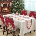 thumbnail image 4 of Christmas Dog Chair Covers Set of 6 Winter Snowflake Christmas Tree Poinsettia Red Chair Back Covers Stretch Removable Washable Slipcovers Protector for Dining Room Kitchen Party Decor, 4 of 5