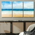 thumbnail image 2 of PixonSign Canvas Print Wall Art Set Watercolor Smudge Sunny Beach Landscape Nature Ocean Illustrations Modern Art Nautical Scenic Relax/Calm Multicolor for Living Room, Bedroom, Office - 16"x24"x3, 2 of 5