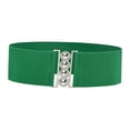 thumbnail image 2 of Cinturón Ancho Yinane Elástico Verde para Mujer con Hebilla de Metal, 2 of 7