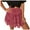 Red, variant on RUTAYY Women Summer Cute High Waist Ruffle Skirt Floral Print Swing Beach Mini Skirt Solid Color Smocked Boho Pleated Skirts