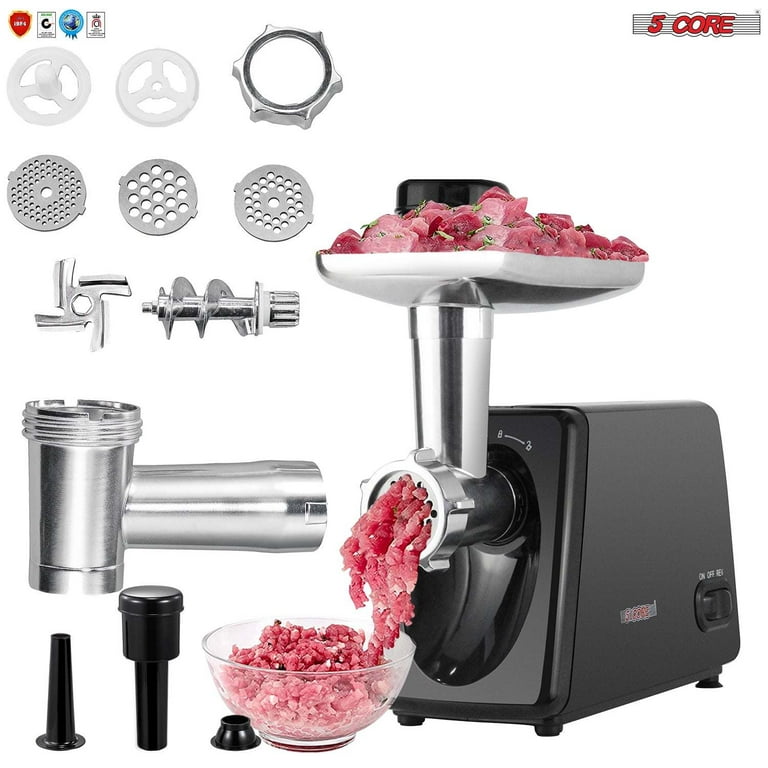 Meat Grinder Electric, Sausage Stuffer Maker,Food Grinder, Meat Mincer  Machine with Attachments Sausage Tube Kubbe Kit Blades 3 Plates for Home Use