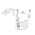 thumbnail image 3 of ANGELES HOME 12" Wall Mounted Shower Faucet Set, Shower System With Square Rain Shower Head and Handheld Shower, Rough in Valve, Hot Cold Water 2.5 GPM,  Brushed Nickel, 3 of 11