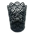 thumbnail image 3 of Bergamo Art Set of 3 Aluminum Hurricane Candle Holder in Black, 3 of 4