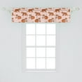 thumbnail image 2 of Ambesonne Safari Valance Pack of 2, Fun Tigers Pattern, 54"X12", Blush Orange and Dark Grey, 2 of 4
