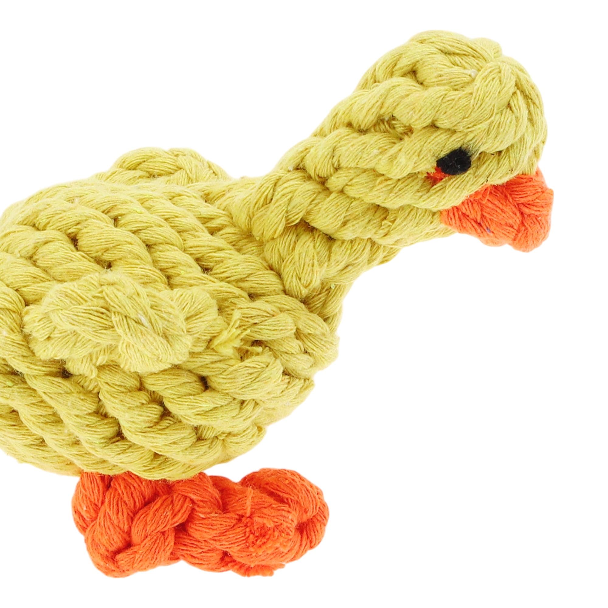 Unique Bargains Puppy Teethings Chewer Bear Shape Dog Chew Rope Braided Cotton Teeth Cleaning Rope Assorted Color Duck Shape Yellow 2 Pcs