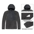 thumbnail image 5 of Little Donkey Andy Womens Insulated Hiking Jacket Warm Sherpa Fleece Zip Up Running Hybrid Jacket Hooded Light Soft Steel Grey XL, 5 of 7
