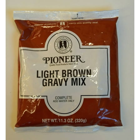 Pioneer Light Brown Gravy Mix, 11.3 Ounce -- 6 per case.