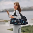 thumbnail image 6 of Rocae Space Print Hand Travel Bag Travel Duffel Bag and Fitness Bag, Women's Waterproof Weekend Tote, Men's Travel and Fitness Essentials, 6 of 7