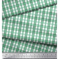 thumbnail image 3 of Soimoi Moss Georgette Fabric Window Pane Check Print Fabric by Yard 42 Inch Wide, 3 of 3