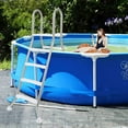 thumbnail image 4 of Yardi Yarda 75.6" Swimming Pool 4-Step Ladder for Up to 55" Pool Wall Height, Ground Pool Ladder with A-Frame for Outdoor as Yard, Silver, 4 of 11