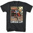 thumbnail image 3 of Street Fighter Grow Up. Black Heather Adult T-Shirt, 3 of 3