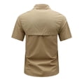 thumbnail image 4 of Vmvidoty Men's Tactical Dress Shirt - Short Sleeve Khaki L, 4 of 8