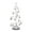 Silver, variant on Christmas Tree Lamp, Crystal Spiral Christmas Tree with Glittering Star, 10 Inch Battery Operated Silver Christmas Tree Light with Metal Stand for Christmas Table Decoration