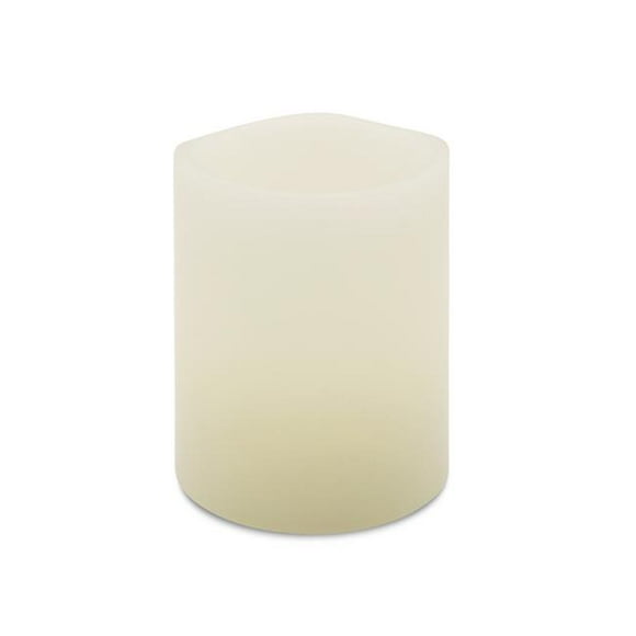 L&L 9046002 2.5 x 2 Po Dia. Matchless Darice Ivory Vanilla Honey Scent Pillar Flameless Flickering Candle, Lot de 4