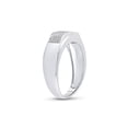 thumbnail image 3 of Sterling Silver Mens Round Diamond Wedding Band Ring 1/5 Cttw, 3 of 4