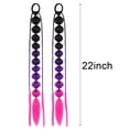 thumbnail image 3 of Dianli Gifts Braided Hair Extension Three-Color Gradient Hand-Woven Braided Ponytail Synthetic Clip-in Long High Ponytail Style Heat-Resistant Fiber for Daily Wear Cosplay Party, 3 of 3