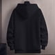 thumbnail image 5 of Sudadera con capucha para hombre, color liso, deportiva, de moda, holgada, con cremallera, cordón, bolsillo, manga larga, blusa de poliéster., 5 of 7