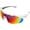 White/Rainbow1, variant on Rawlings Adult Sport Baseball Sunglasses Lightweight Stylish 100% UV Poly Lens (White/Rainbow)