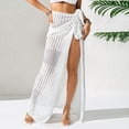 thumbnail image 4 of Qzwdhjm Crochet Sarong for Women Hollow Out High Waist Wrap Maxi Swimsuits Coverups Lightweight Knit Sarongs Cover Up for Summer Loungewear, 4 of 9