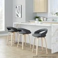 thumbnail image 5 of LumiSource Grotto Upholstered 24" Fixed-Height Counter Stool - Set of 2, 5 of 10