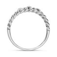 thumbnail image 3 of SuperJeweler Dainty Diamond Accent Band Ring In Sterling Silver For Women, 3 of 5