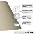 thumbnail image 3 of Lamp Shade Springcrest Empire, tela de arpillera marrón beige, 3 of 6