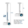 thumbnail image 3 of Adjustable Projector Mount - Universal Ceiling & Wall Bracket for Mini Projector, Camera, DSLR | 9-15.7" Extendable | 360° Rotation | 11lbs Heavy Duty, 3 of 7