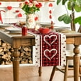 thumbnail image 7 of Sm:)e Buffalo Plaid Love Hearts Valentine Table Runner 13x72 Inch, 7 of 7