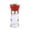 Red, variant on Manual Pepper Grinder, 4.72X1.96 inch Plastic Salt Grinder with Clear Glass Body, Refillable Pepper Mill Shaker, Adjustable Coarseness Spice Mill, Portable Spice Shaker for Kitchen, Barbecue